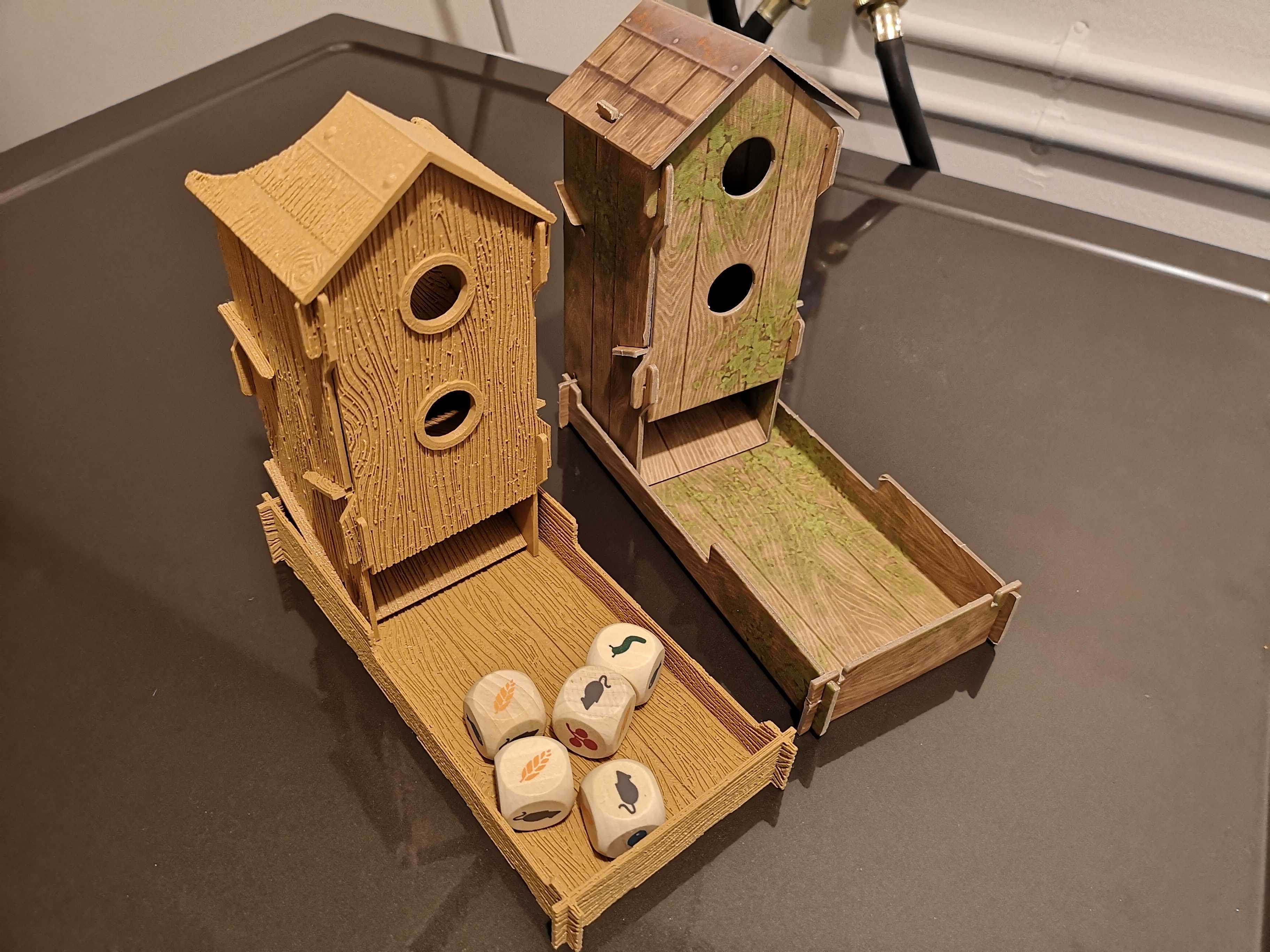 Wingspan Dice Box/Tower/Birdfeeder Flat Pack Fix Remix by gexgecko