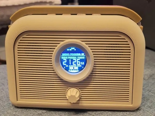 Retro Case for YoRadio ESP32 with GC9A01 Round Display