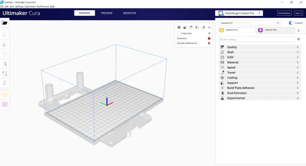 ultimaker cura - How center the nozzle before start printing - 3D