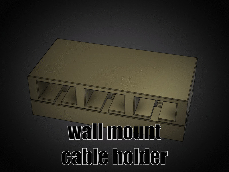 Wall mountable Cable Holder