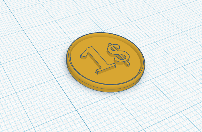 Coin Dolar 3D model