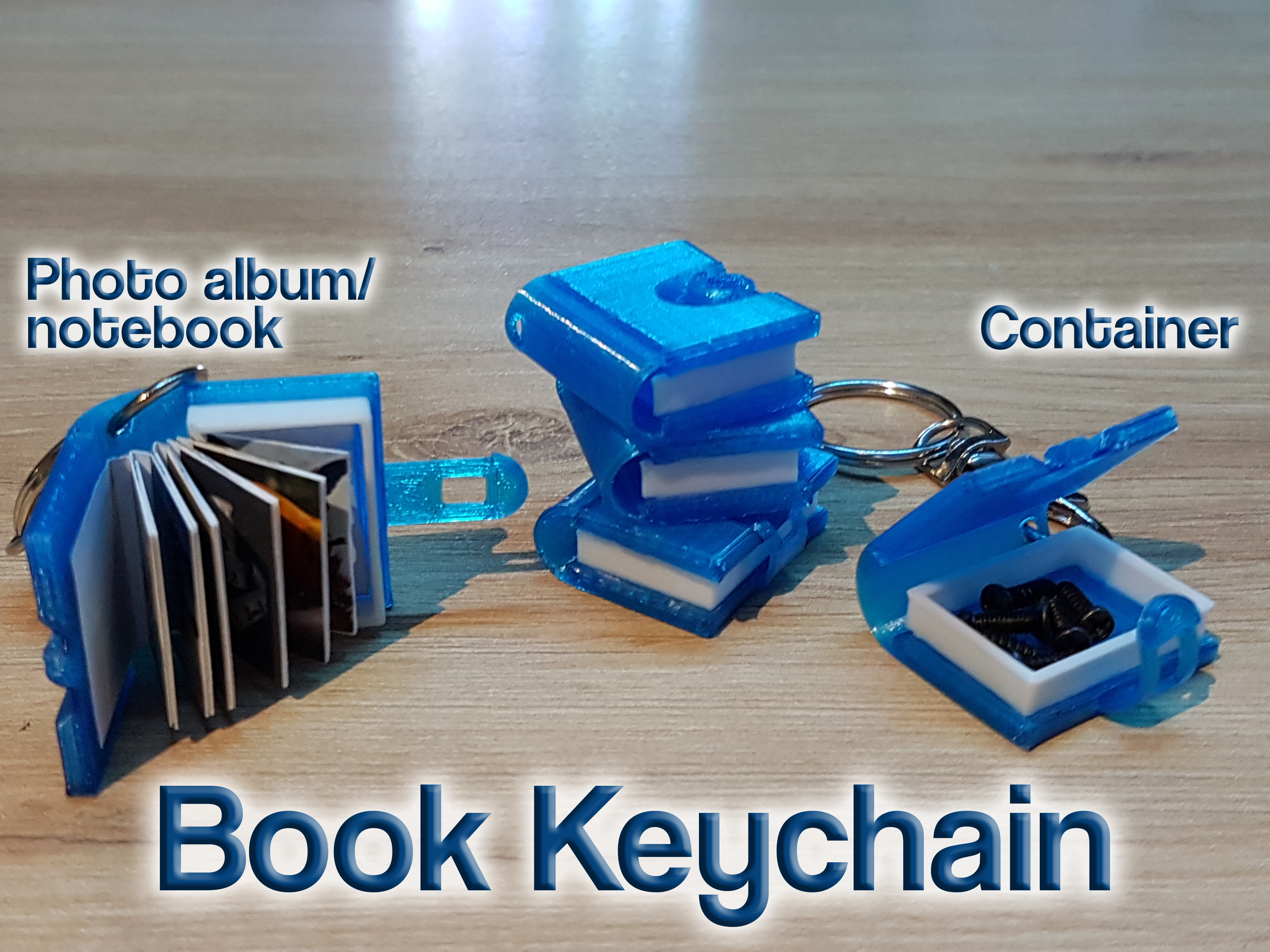 Photo/Container Book Keychain