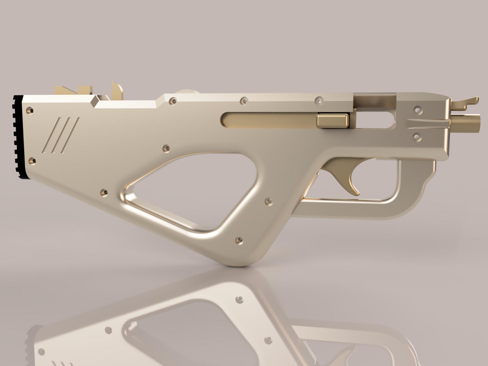 Full Auto Rubber Band SMG by Props3D Download free STL model