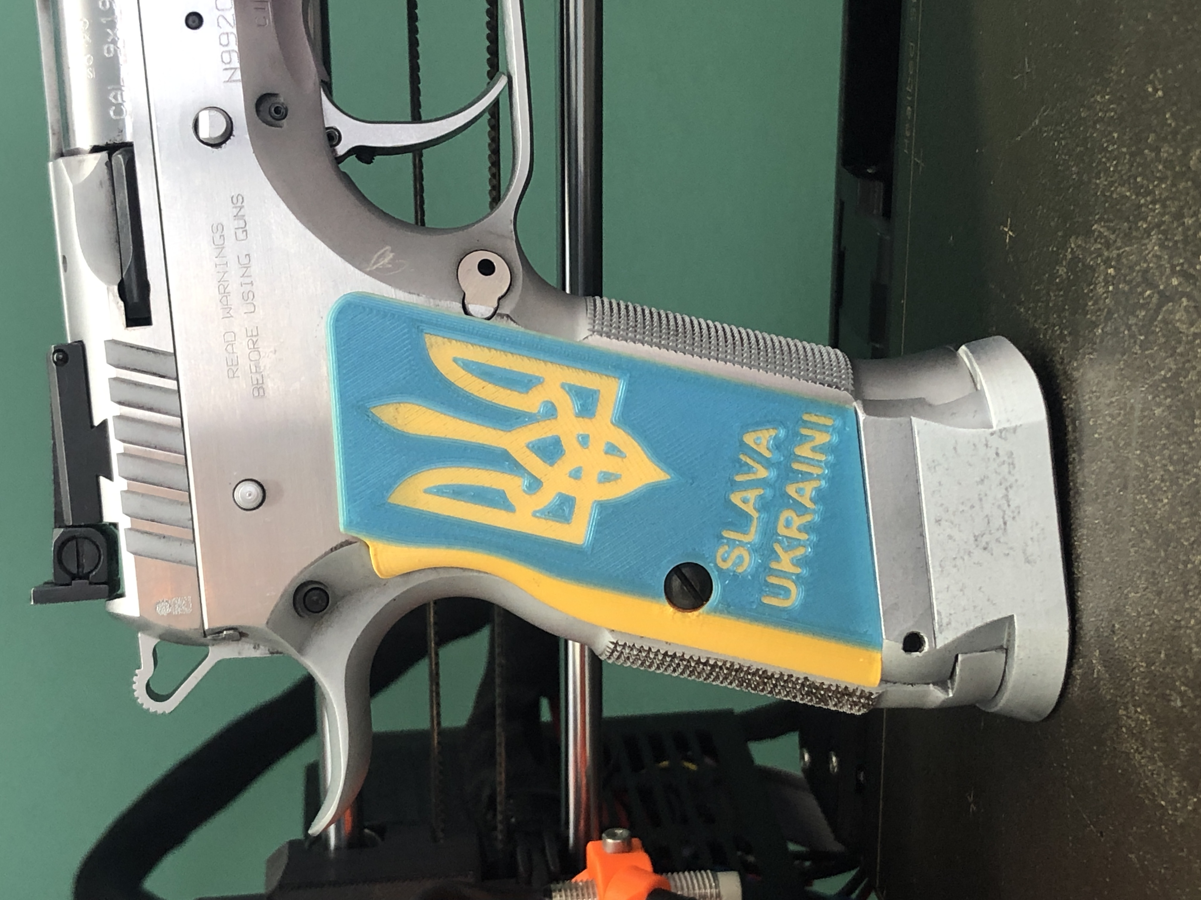 Tanfoglio LIMITED CUSTOM Pistol Grips Panels. Ukraine Coat of Arms