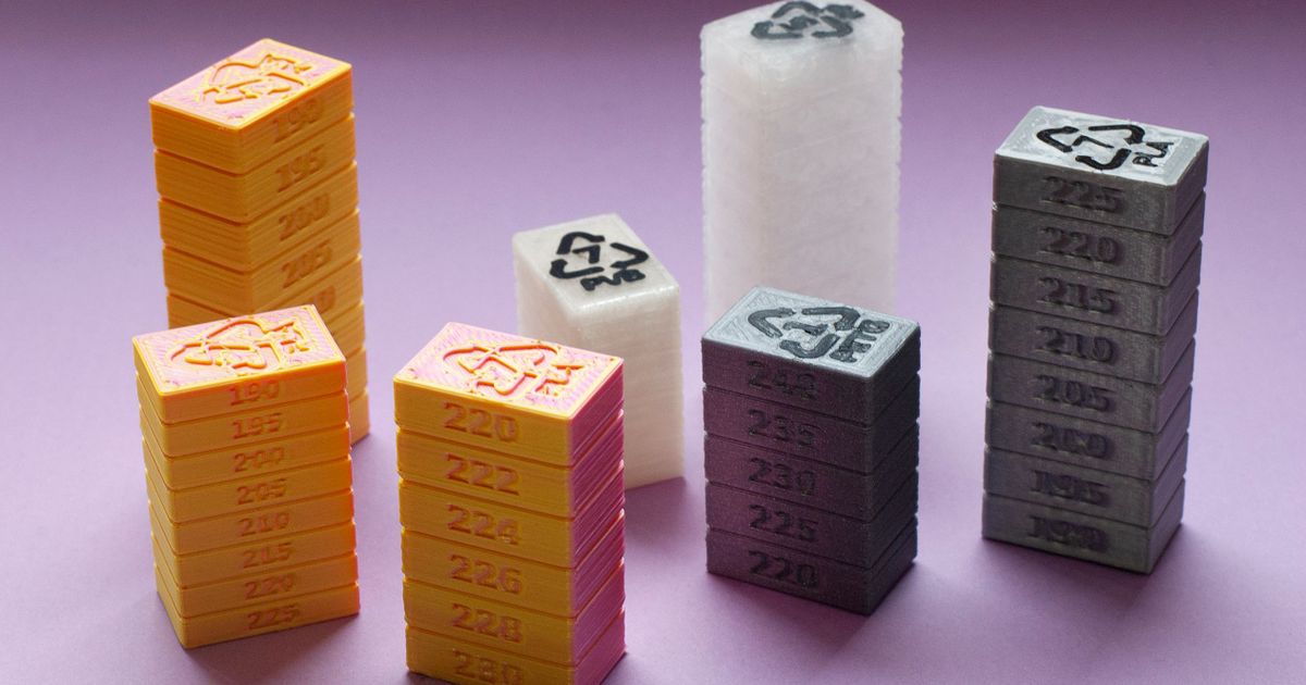 Parametric simple temp tower with GCode generator by Xavier Faraudo