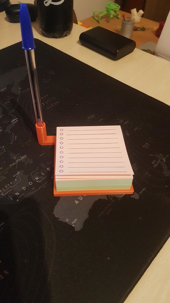 75mm Post-it and pen holder + todo list stencil by HitLuca | Download ...