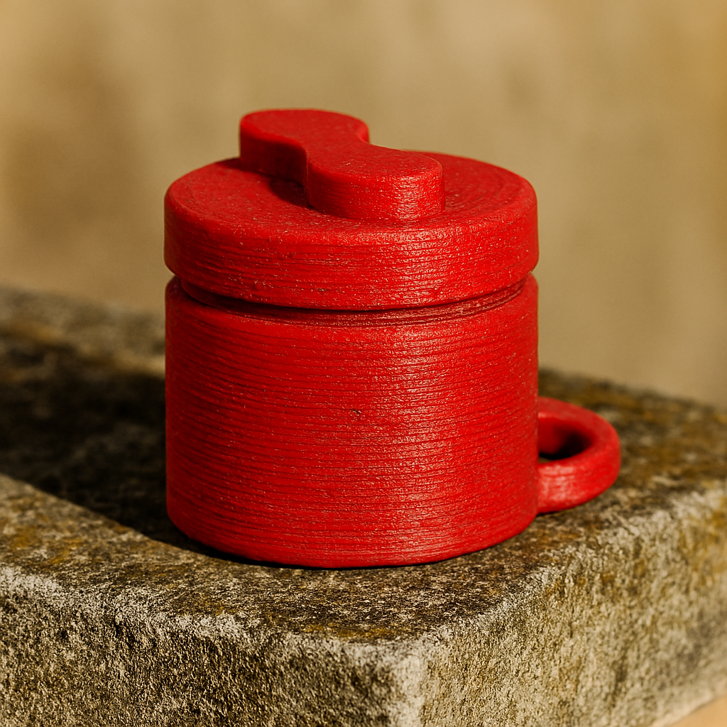 Miniatura 1 do modelo 3D Compact 3D-Printed Ashtray with Optimized Threading