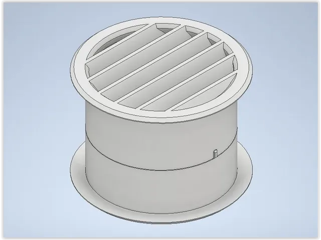Through-door circular vent