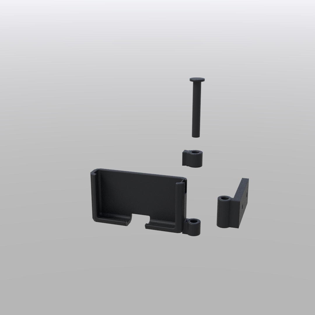 Swinging Desk Phone Holder with Power Lead Access by paul020559