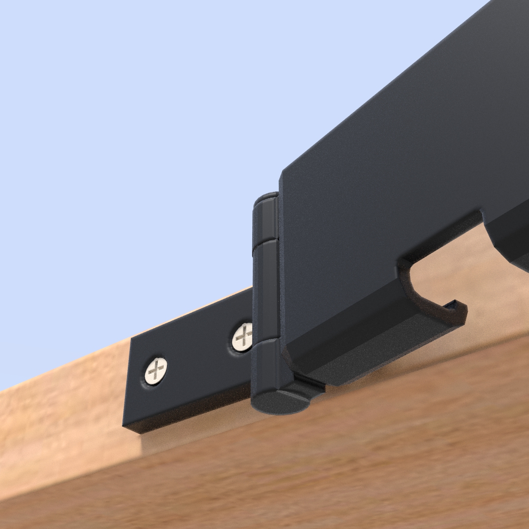 Swinging Desk Phone Holder with Power Lead Access by paul020559