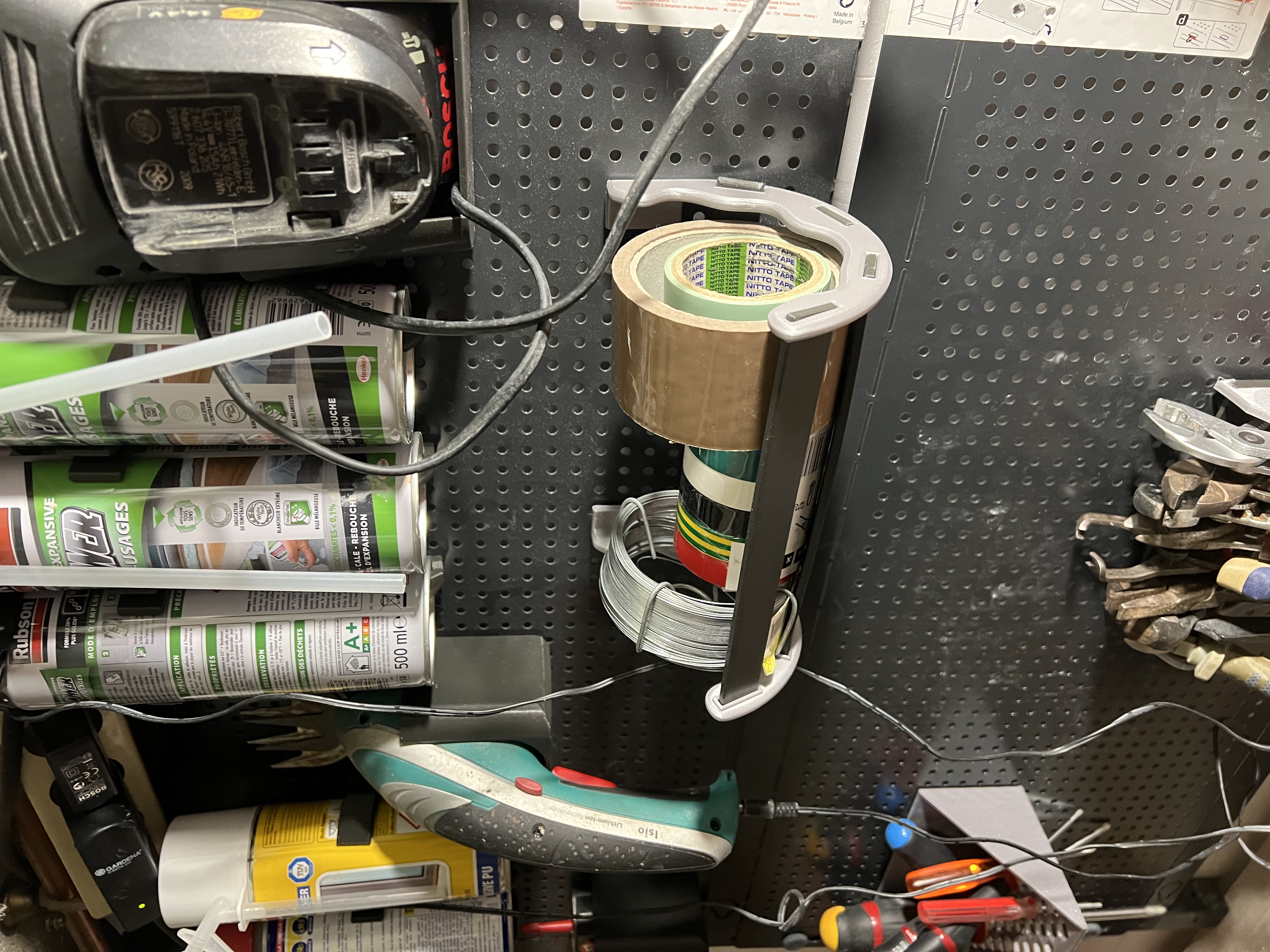 Tape Holder for peg board