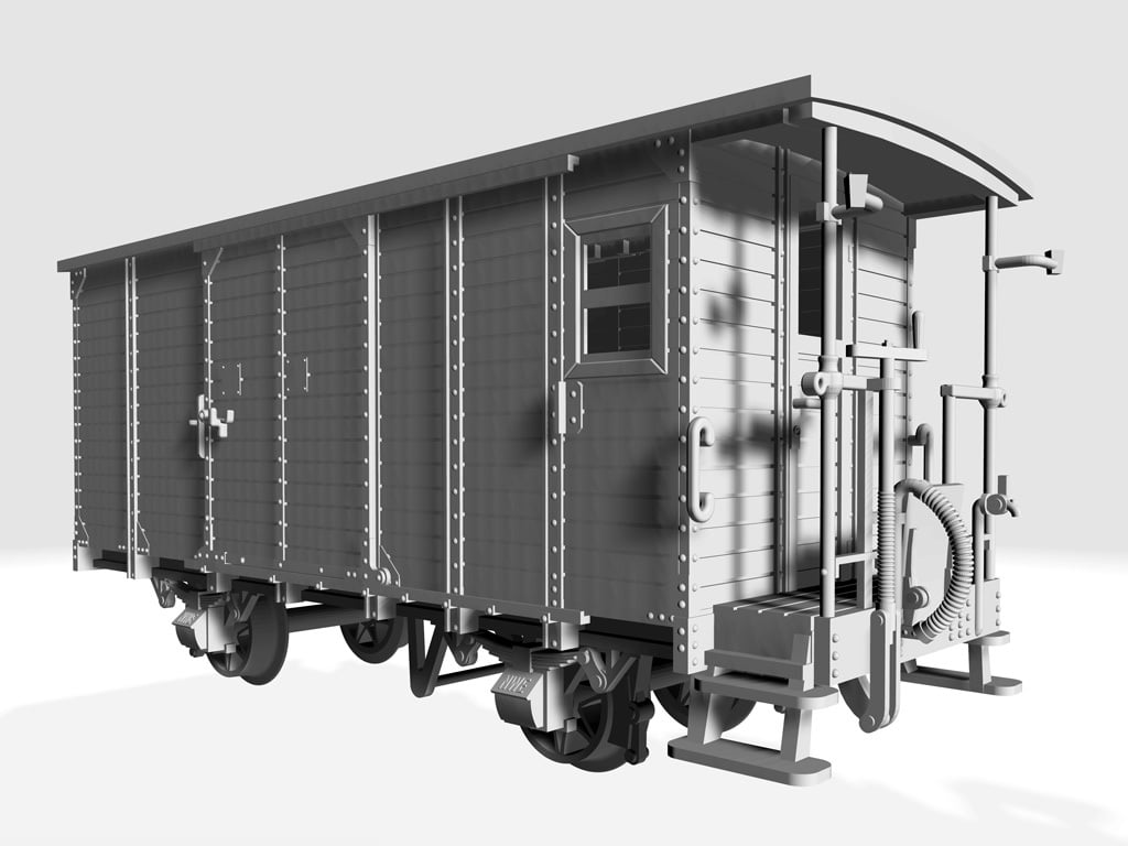 TTm - 1000mm Gepäckwagen 905-151 (NWE 151) M 1:120