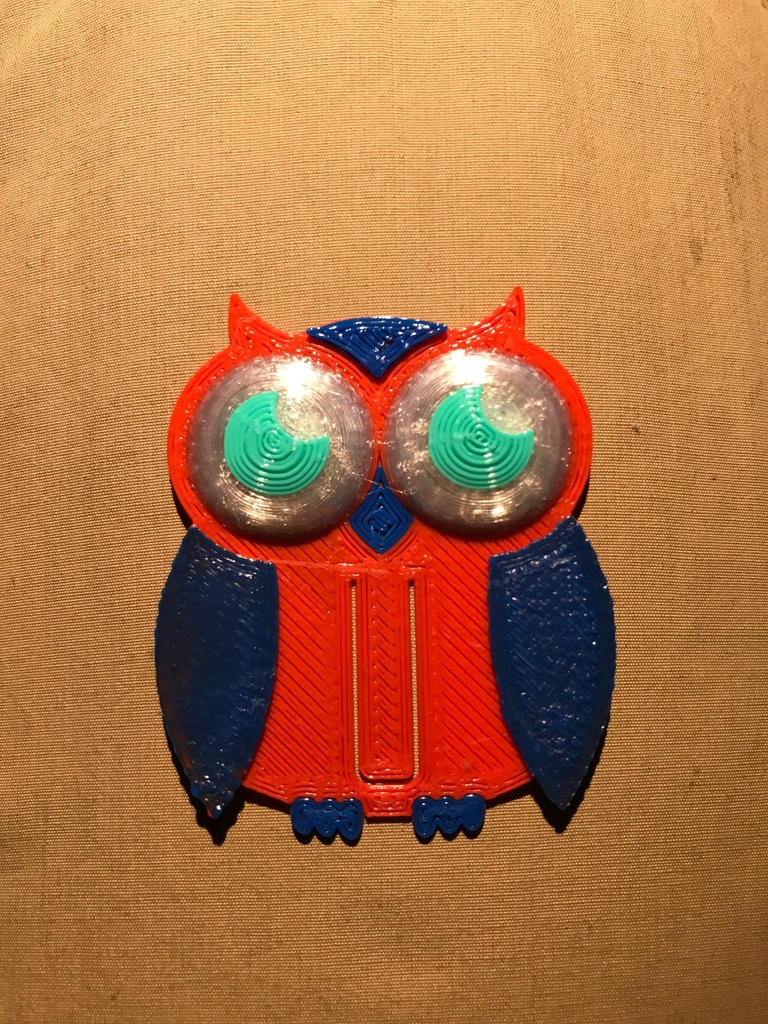 Multi Colored Owl Bookmark Remix