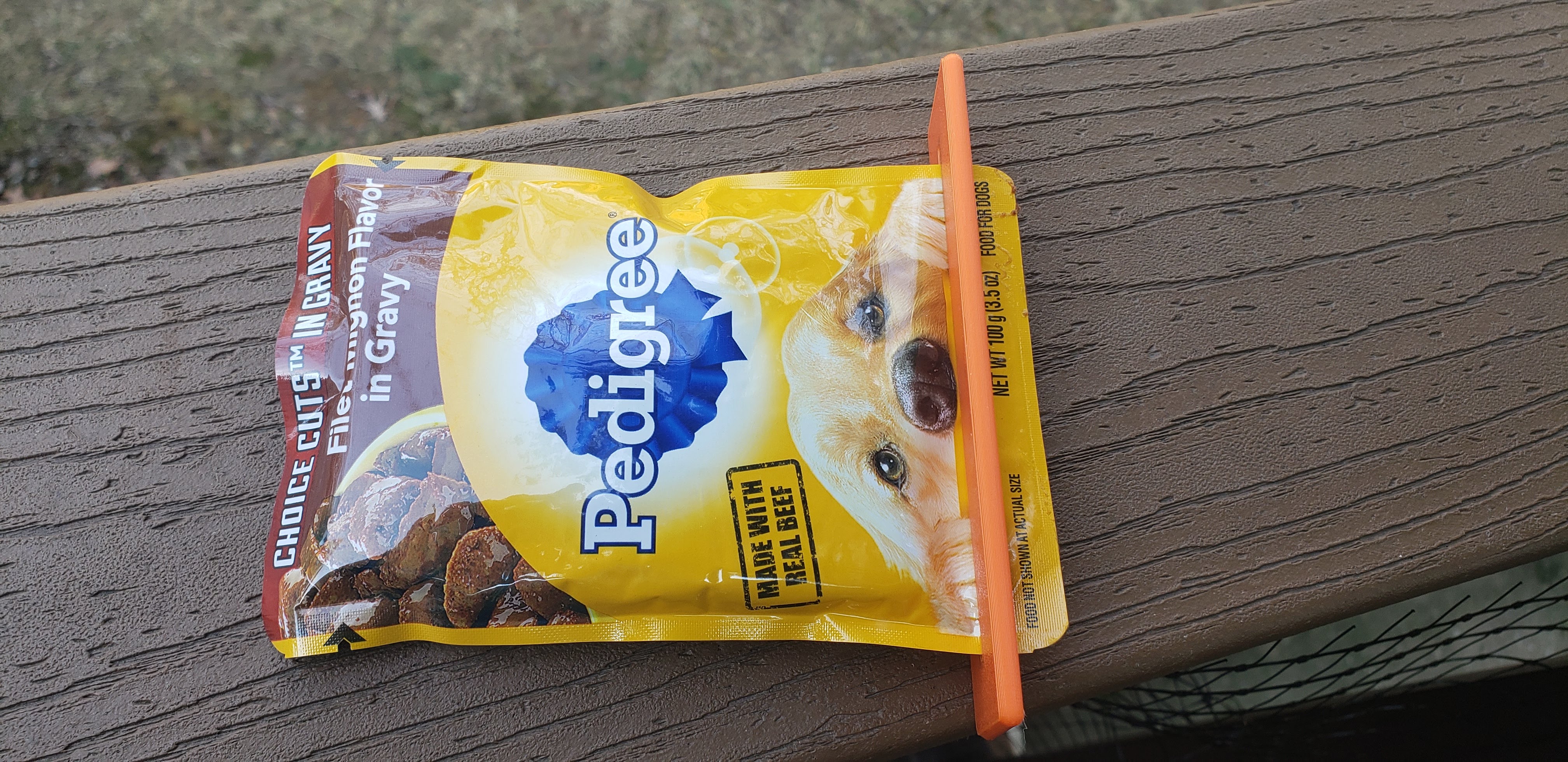 Pedigree pouch squeegee