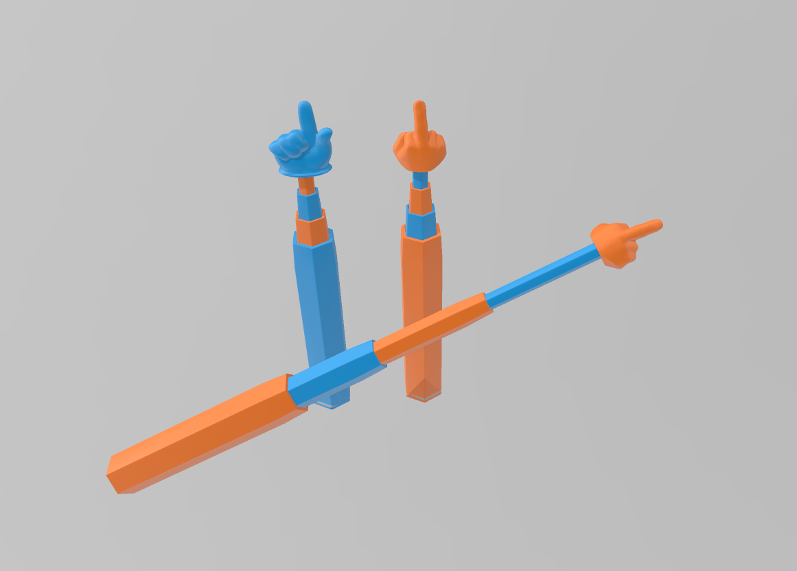 Extendable Pointing Middle Finger / Index Finger