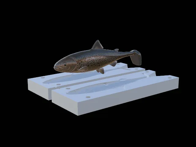 AM bait rainbow trout 13cm hoof form for predator fishing