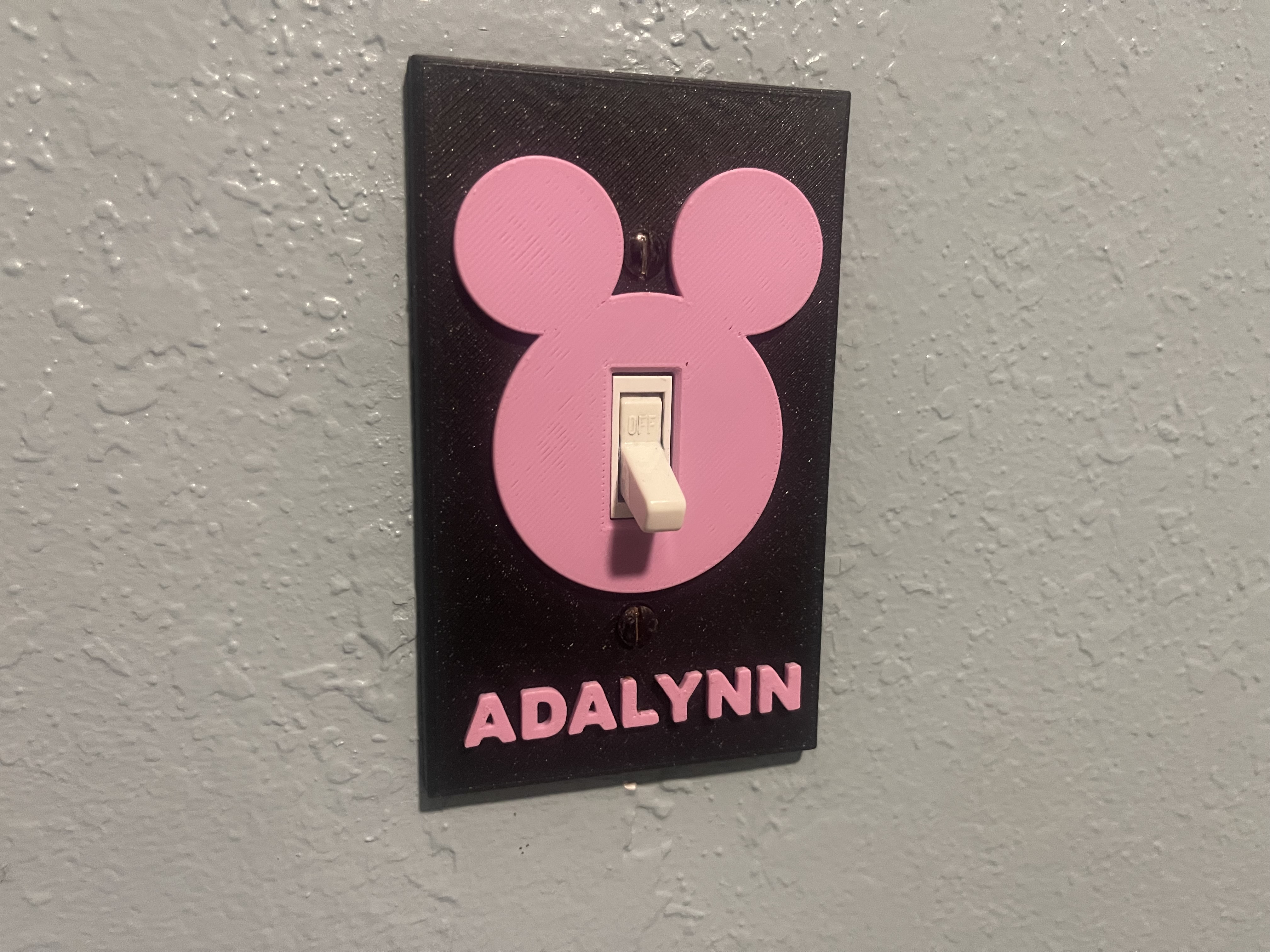 MICKEY AND MINNIE MOUSE LIGHT SWITCH COVER