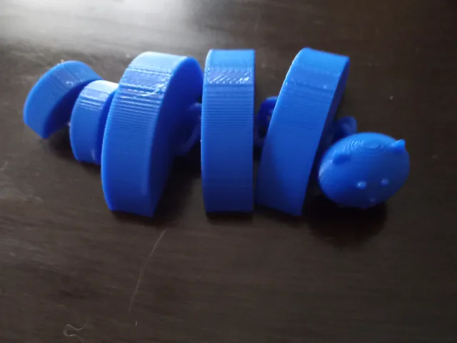 Articulated floppy flexi caterpillar.