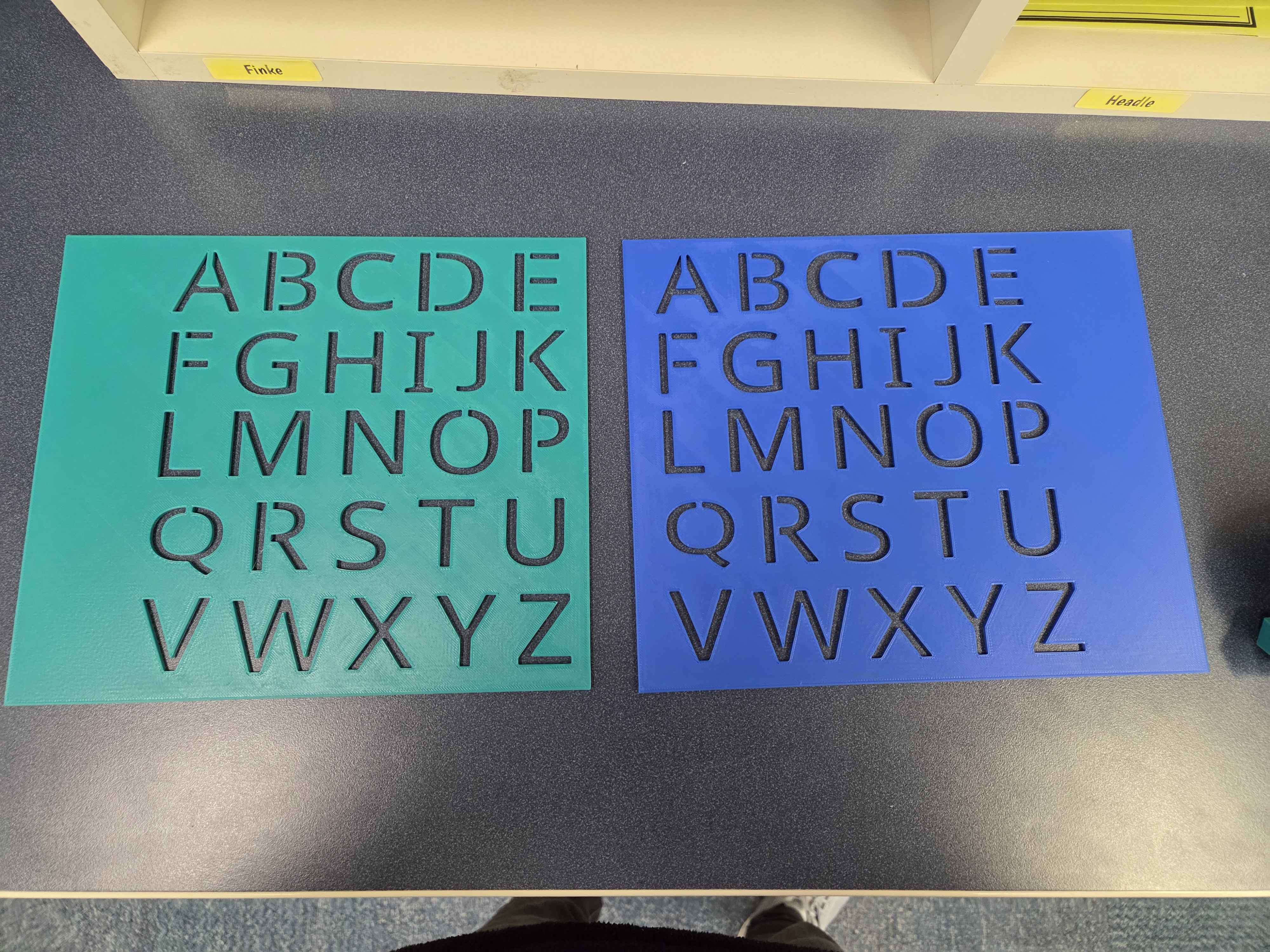 Capital Letter Stencil Board