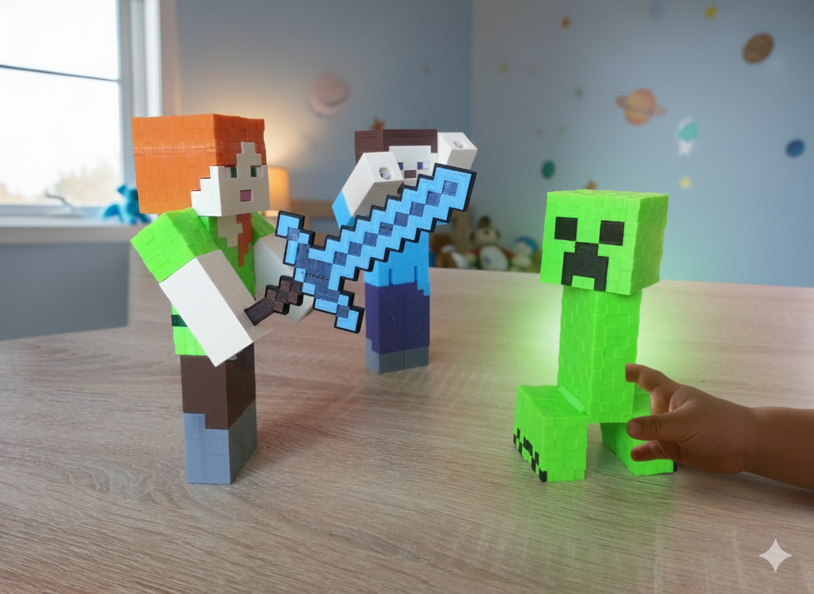 Minecraft Steve + Alex