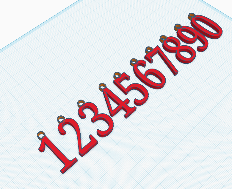 Hangable Numbers 0-9