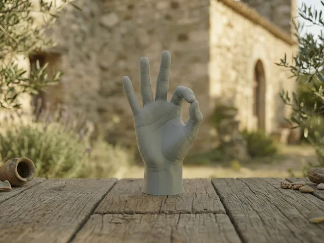 OK Hand Sign Sculpture