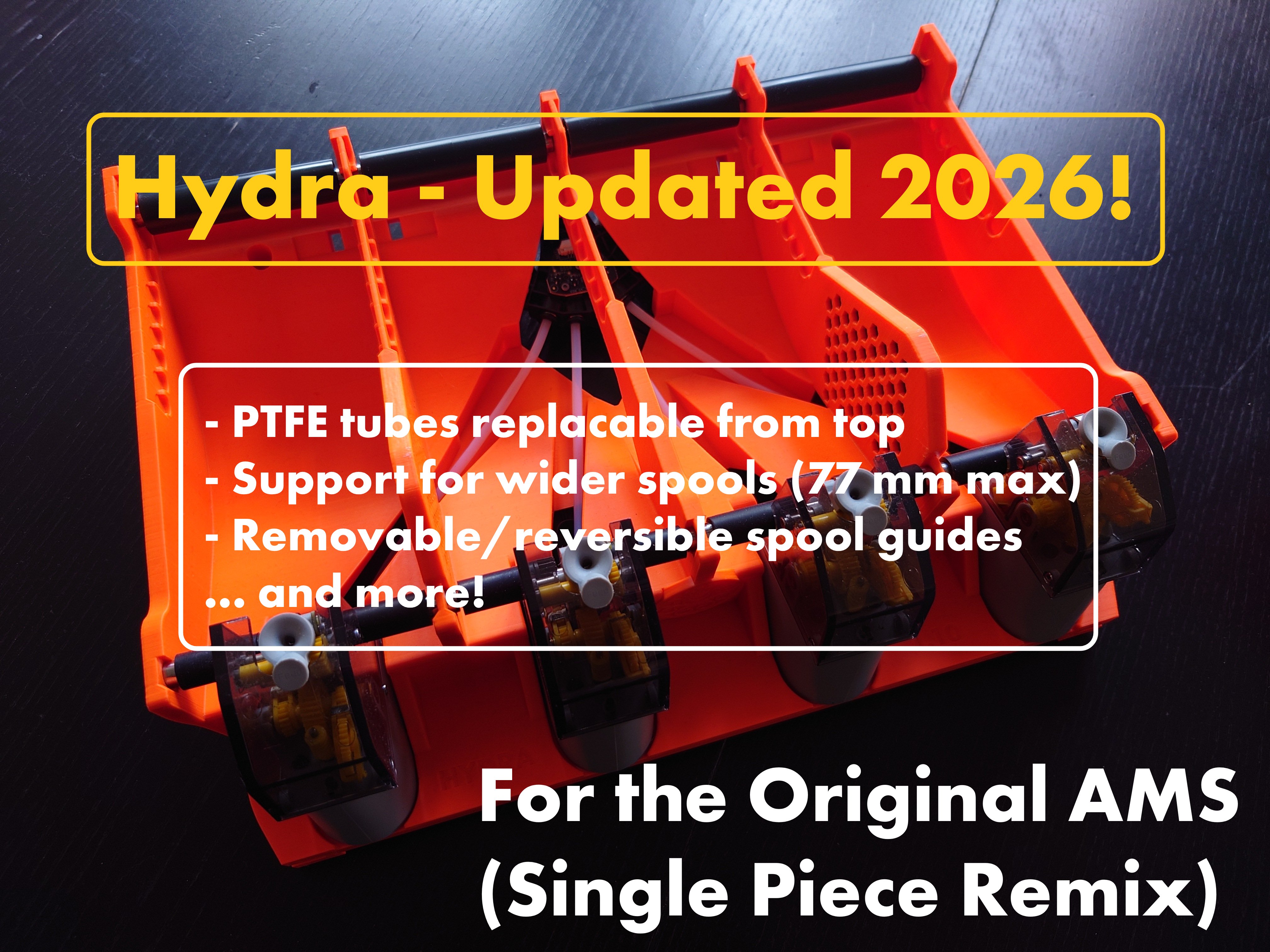 Hydra - Enhanced Bambu Lab AMS (Single Piece - For Large Printers)