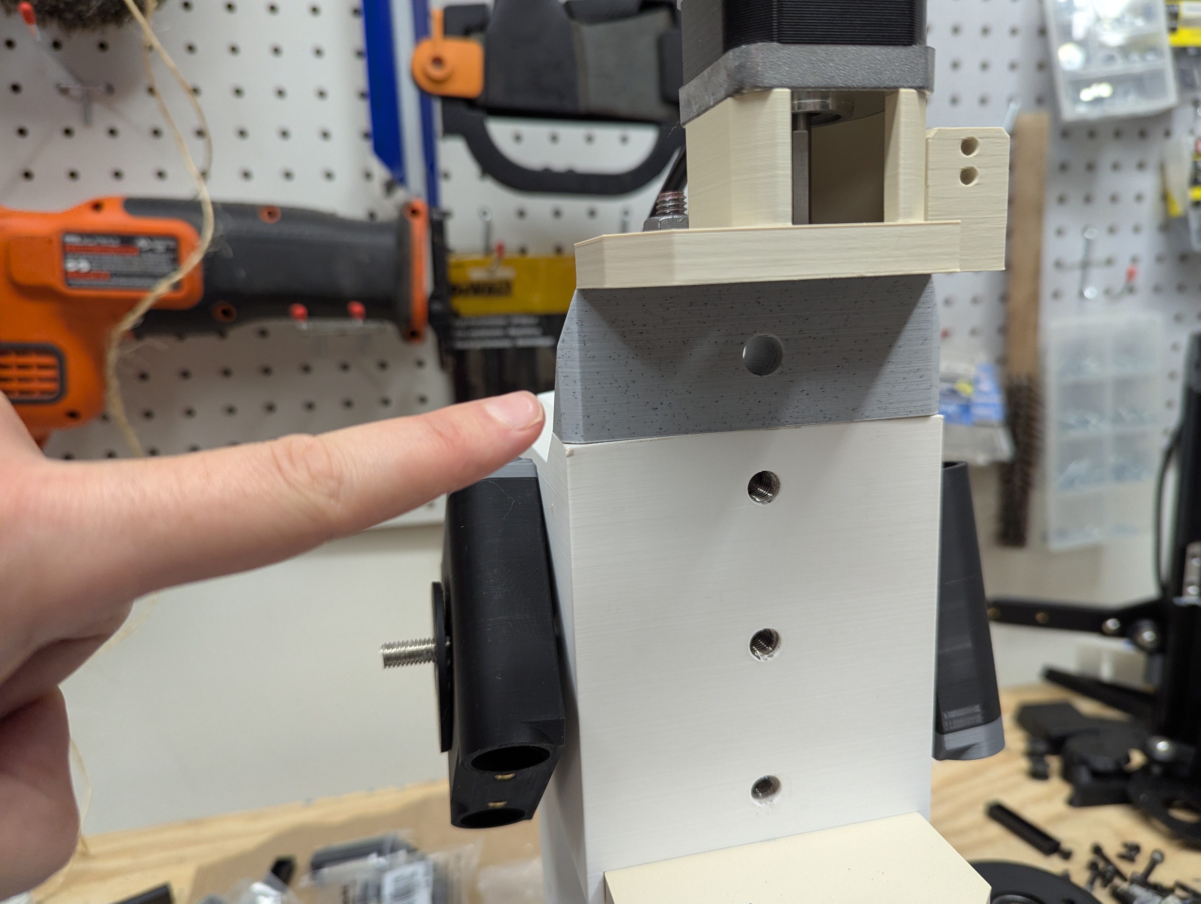 Rock Solid Mil Z-Axis Spacer with vertical holes 3D model thumbnail