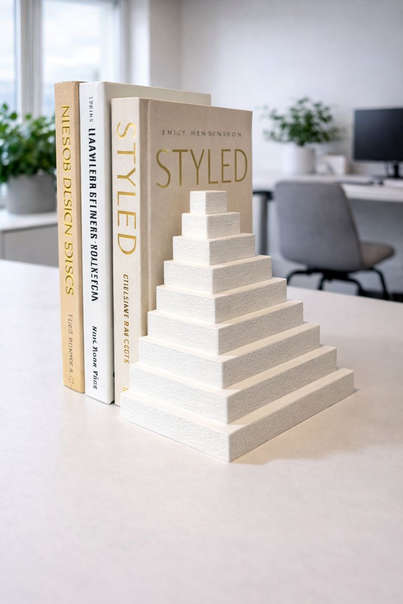 Pyramide Ancient Bookend Shelf Decor Pyramid Bookstand