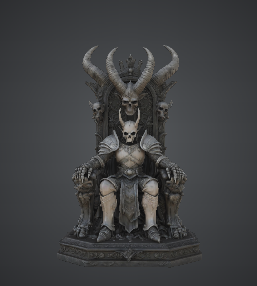 Dark Overlord on Skull Throne – Infernal Fantasy