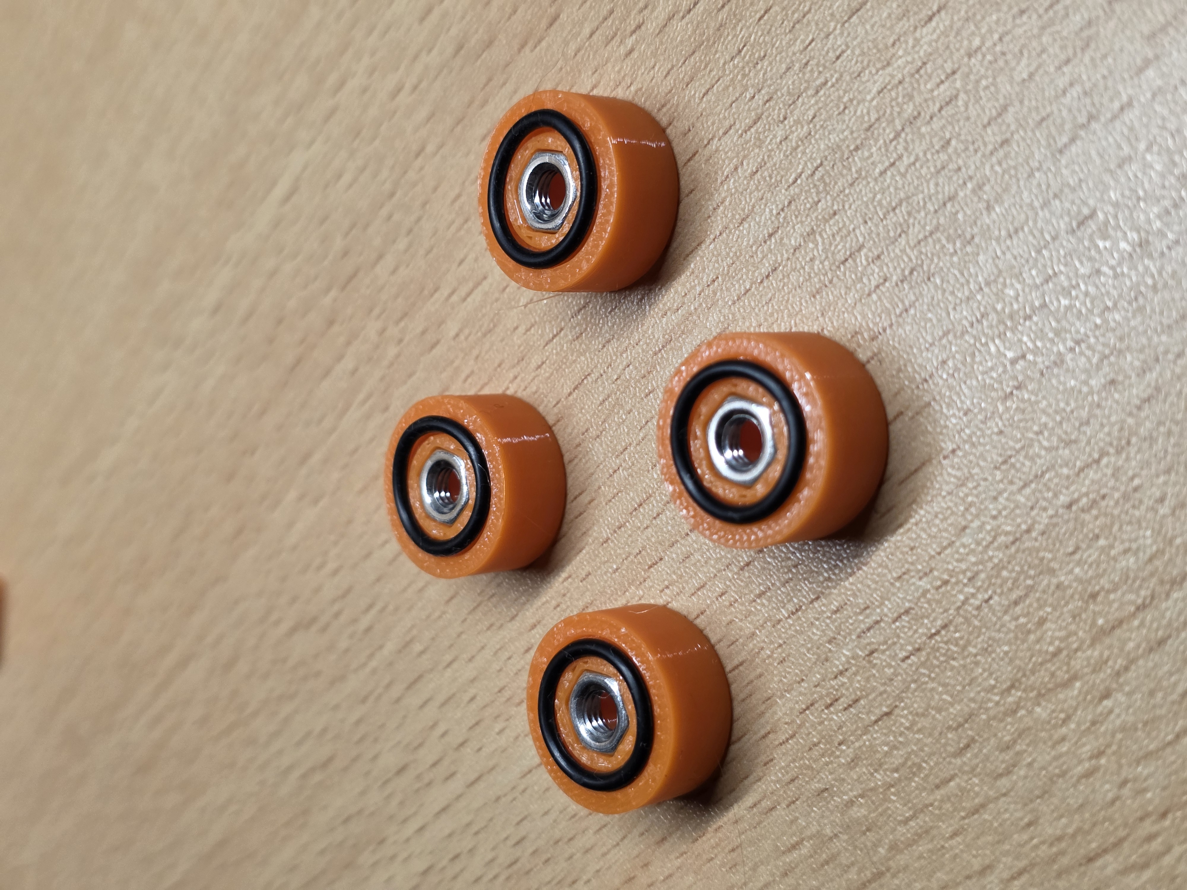 M3/M4 Nut/Insert Miniature Vice feets with optional O-Rings — miniatura 4