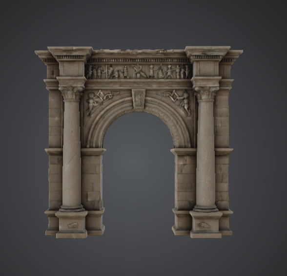Roman Triumphal Arch 3D Printable Model – Classical Stone Monument Gateway