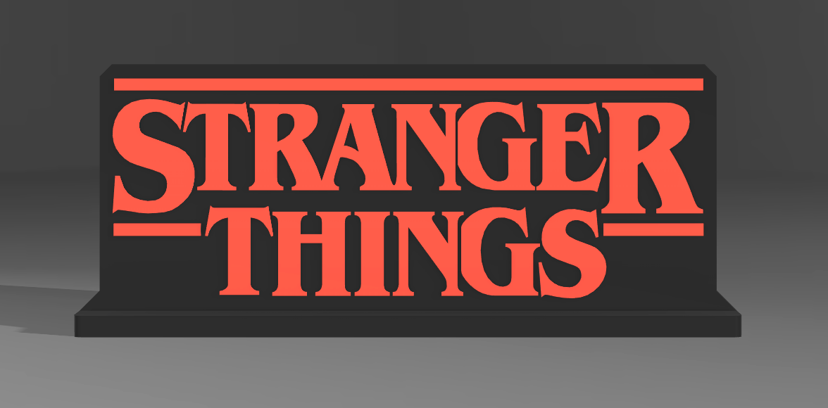 Miniatura 2 do modelo 3D Stranger Things Logo
