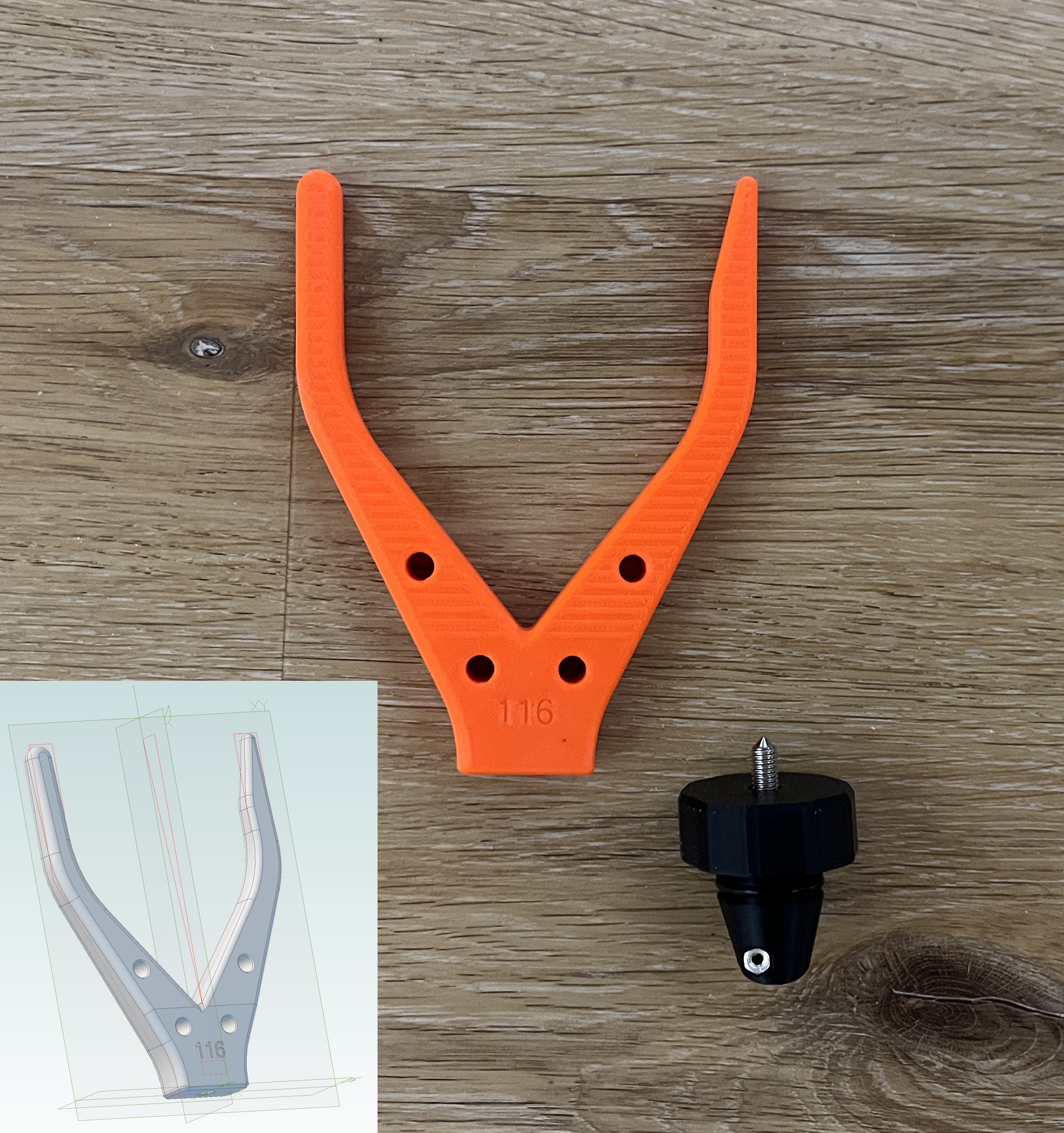 GeoCaching 110: Gabel - 86mm - Kombi Spitzen - M6-Mount