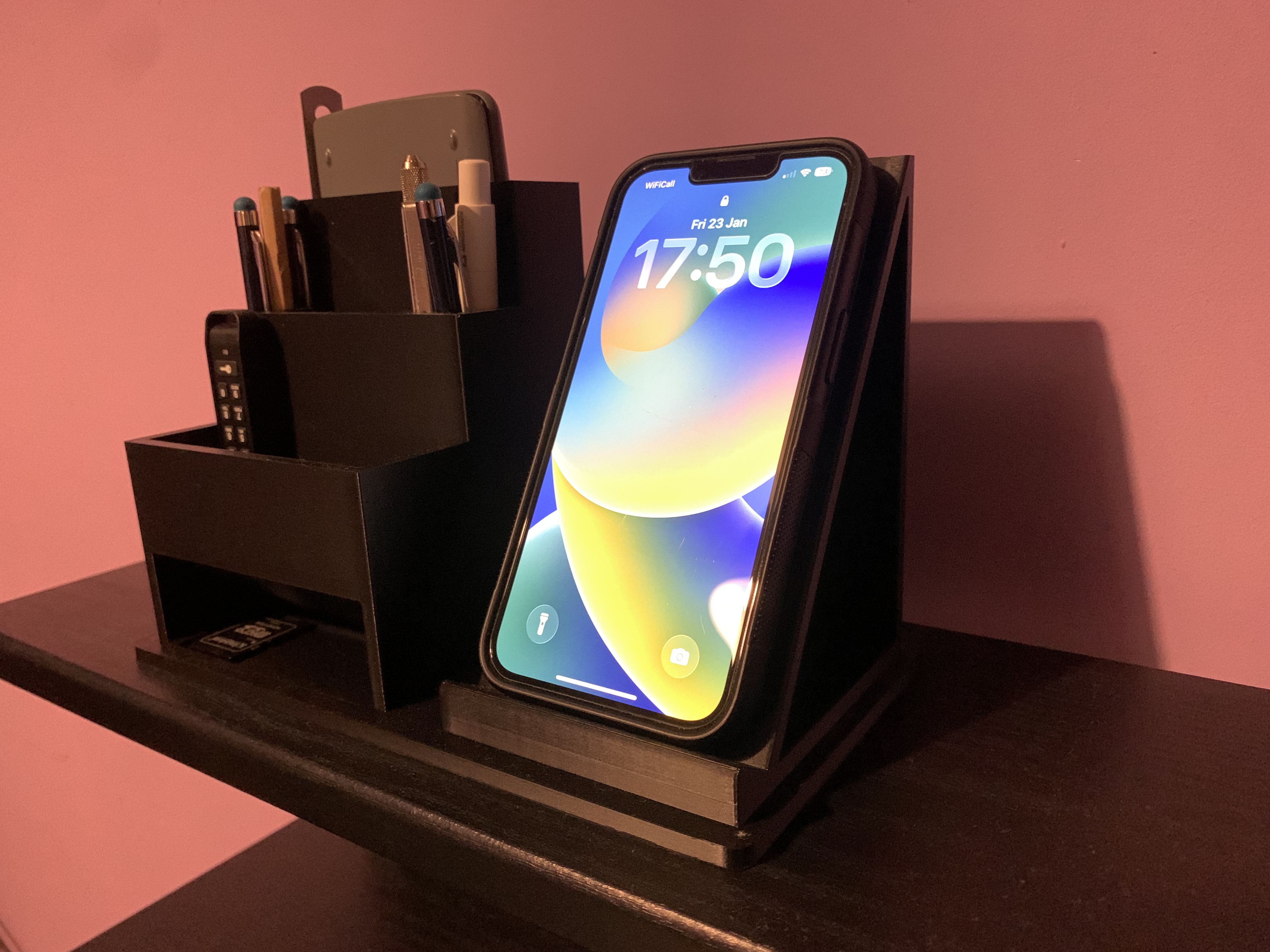 Desk organizer and Phone stand