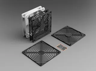 Modular Fan Cover 120mm for PC case/Rack/3d Printers