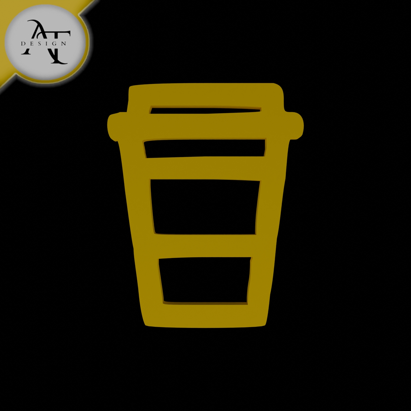 Simple Coffee Cup Symbol - 2D Art