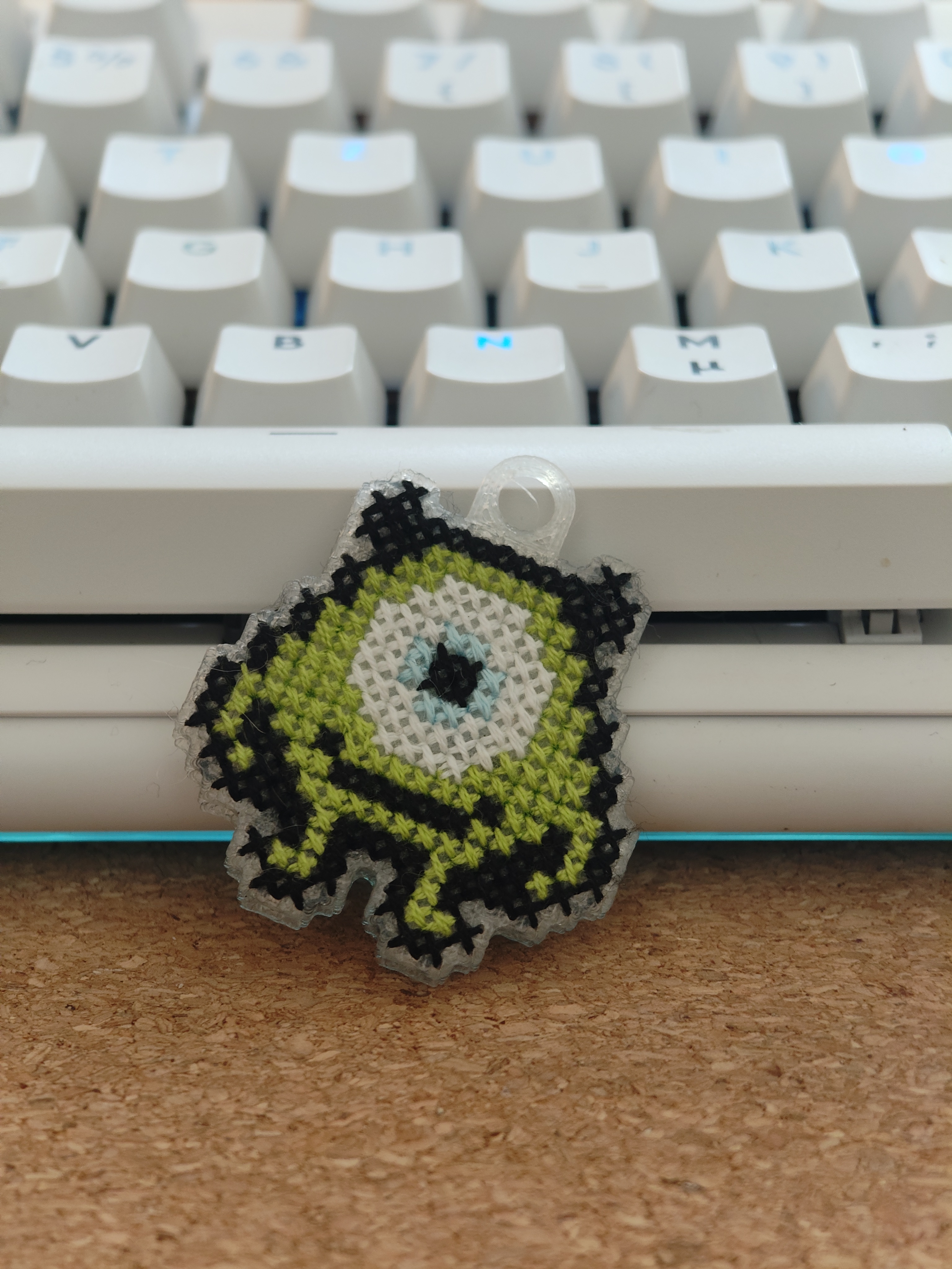 Mike Wazowski Crossstitch Pixelart frame