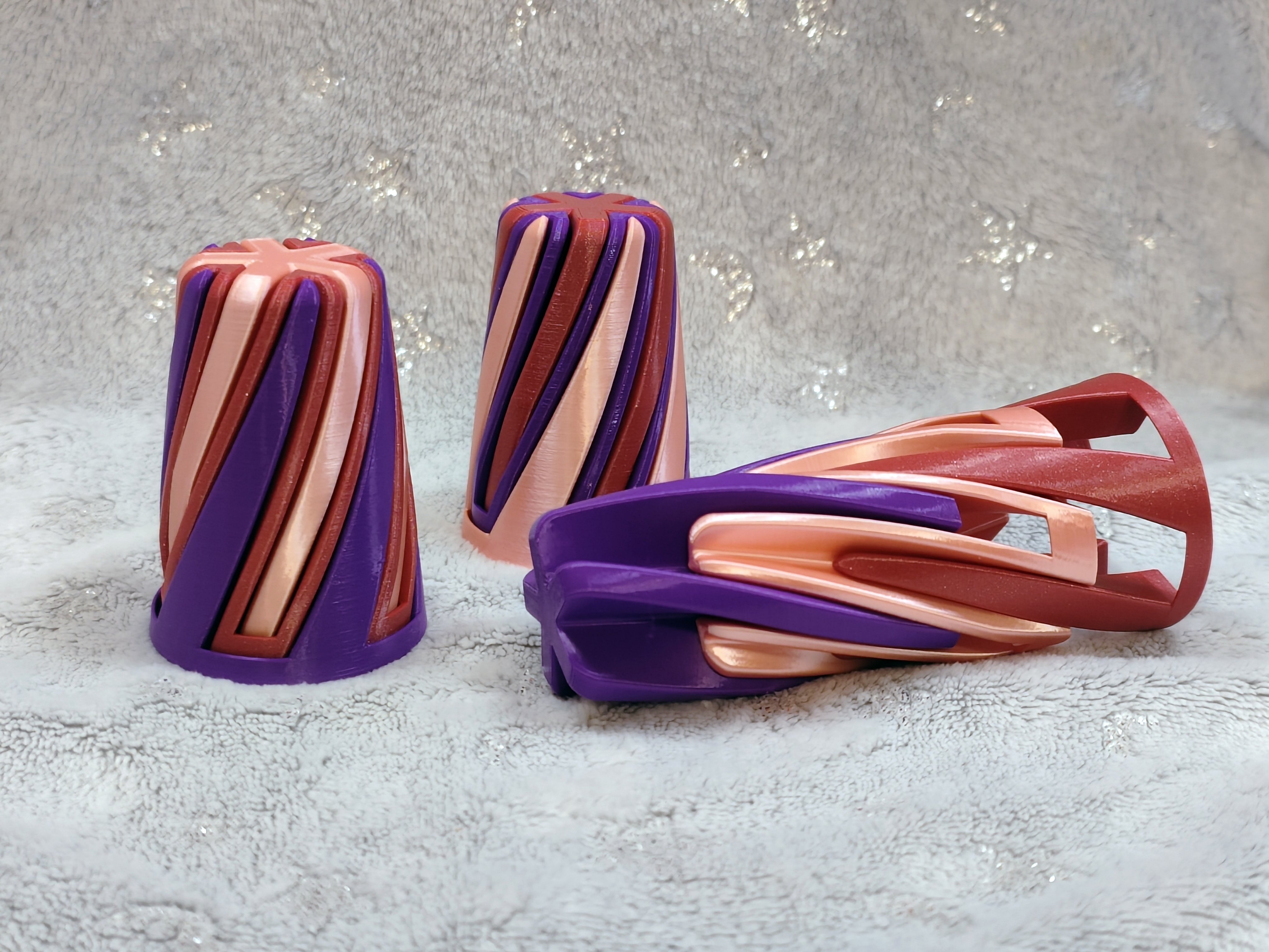 Three part spiral fidget