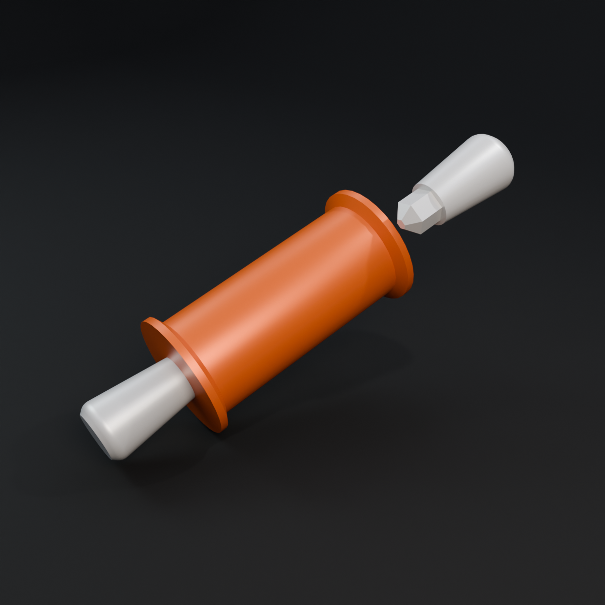 Yet another clay rolling pin (65 mm)