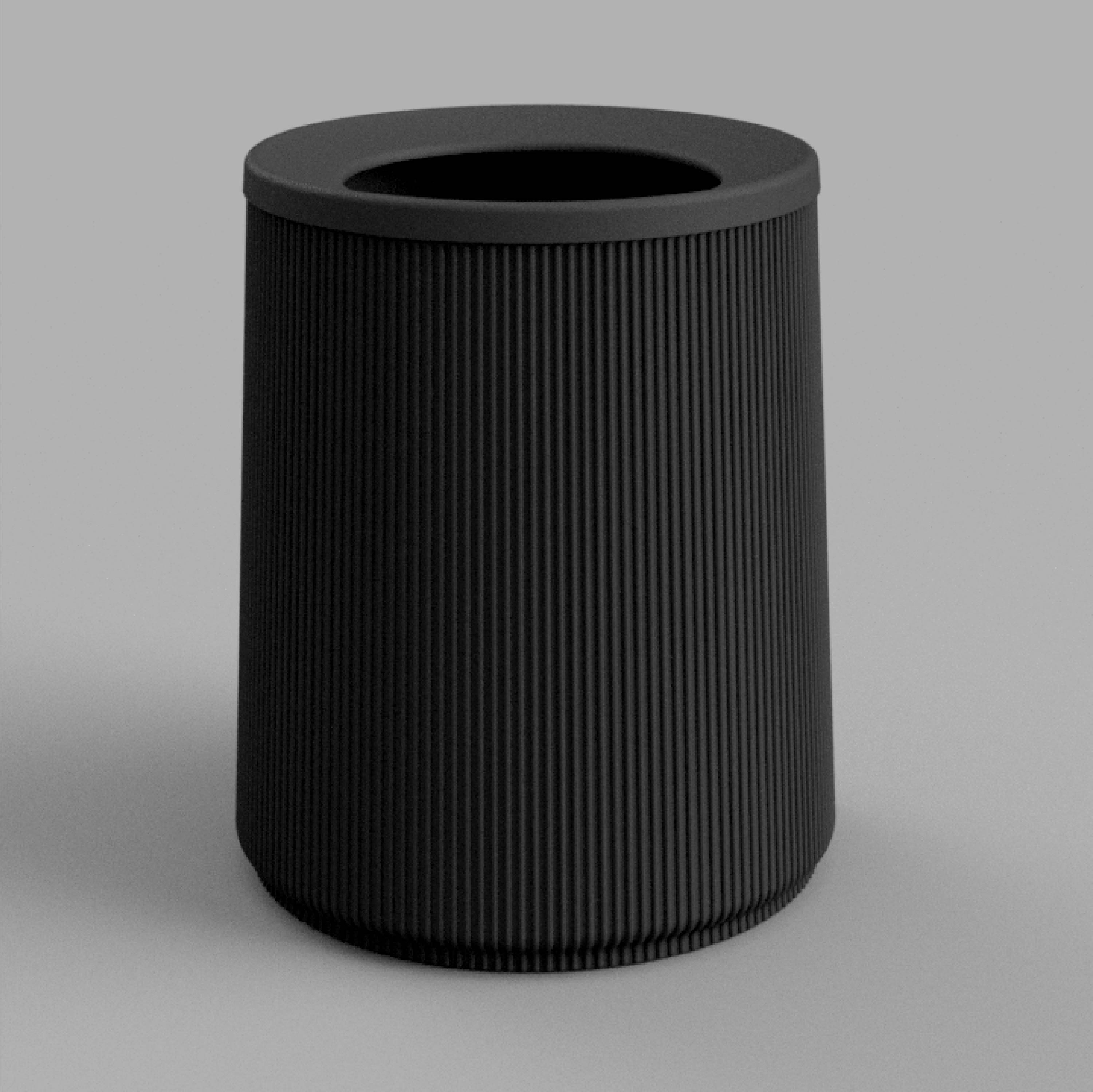 Ribbed Mini Trashcan by Matro3D | Download free STL model | Printables.com