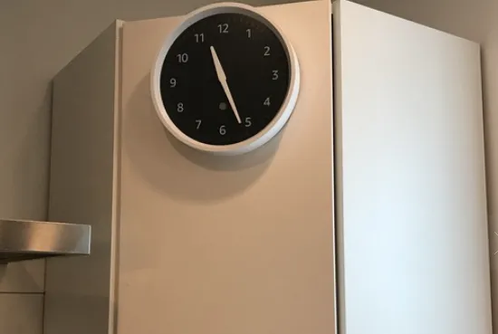 Amazon Echo Clock hanger for Ikea Sektion Cabinet