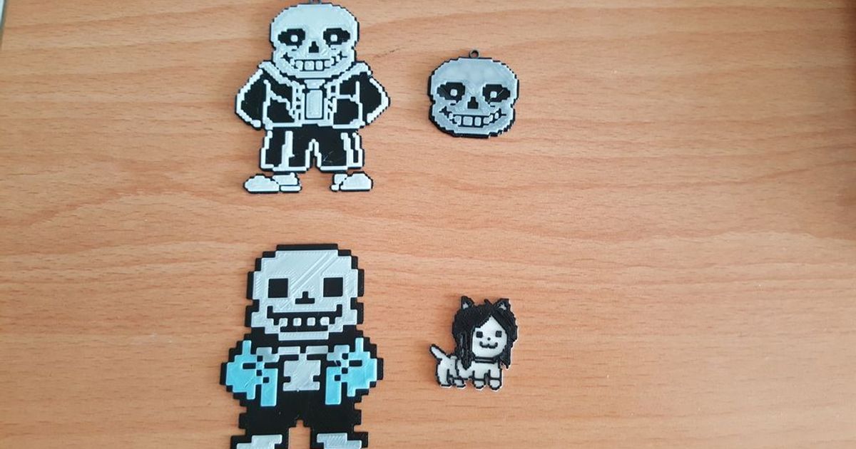 Undertale dual tone keychains by someoneonly | Download free STL model ...