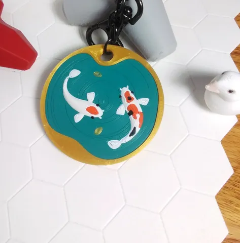 Koi Pond Keychain