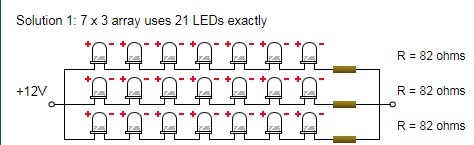 12v 21 LED array