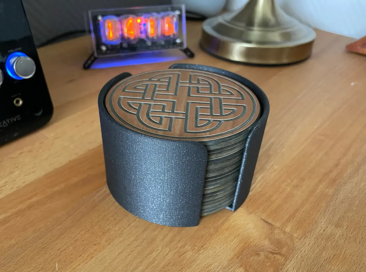 Generic Coaster holder (with 3 Celtic coaster designs) by PjotrStrog ...