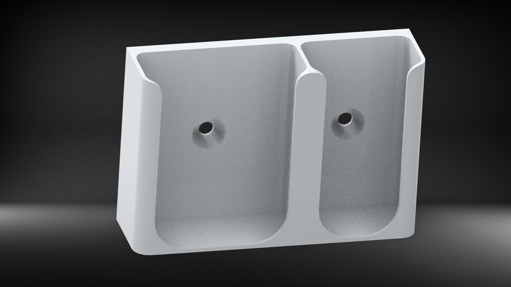 Double Remote Control Wall Mount Holder - Sony RMT-TX300E RMT-AH200U - Lightweight & Strong
