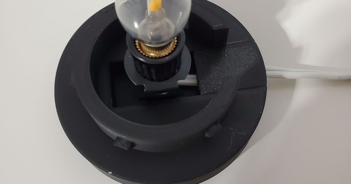 Candelabra (night light) bulb base for moon lamp by senatorpjt Download free STL model