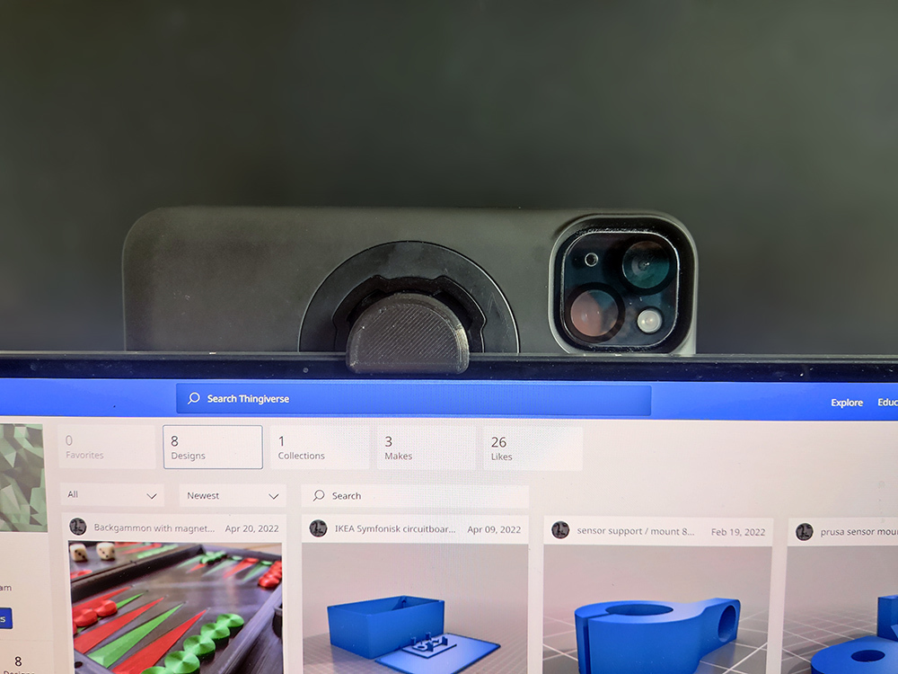quadlock laptop webcam mount
