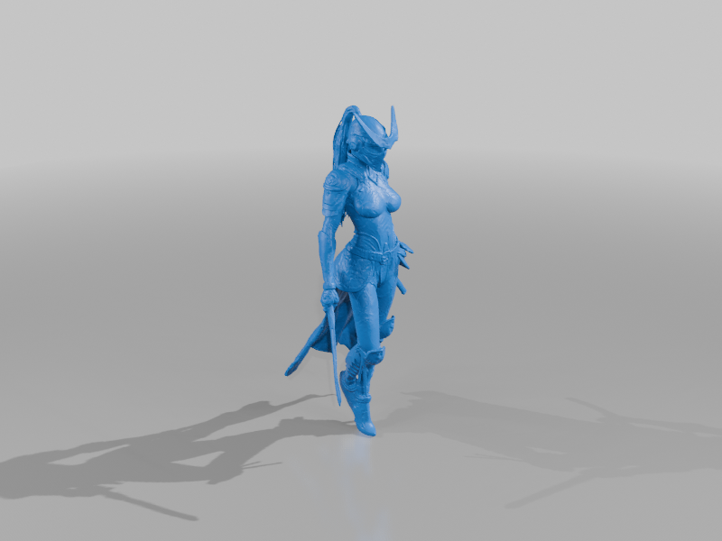 Cyberpunk Samurai Female Statue